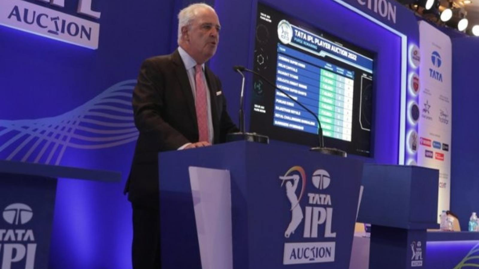 IPL 2022: Mega auction stopped as auctioneer Hugh Edmeades collapses