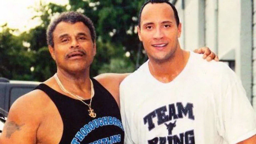 Dwayne Johnson with his father Rocky Johnson