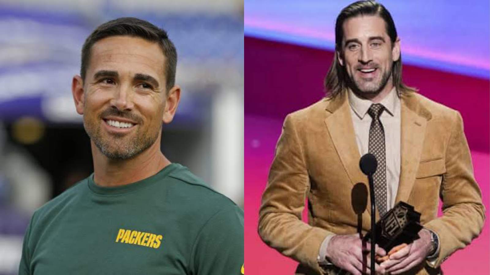 “All thanks to his eyebrows”: Aaron Rodgers hilariously credits coach Matt LaFleur’s eyebrows for back-to-back MVP wins