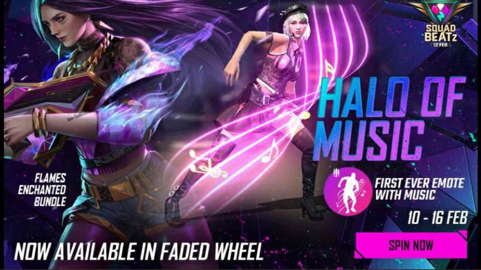 How To Get New Halo Of Music Emote In Free Fire Faded Wheel?