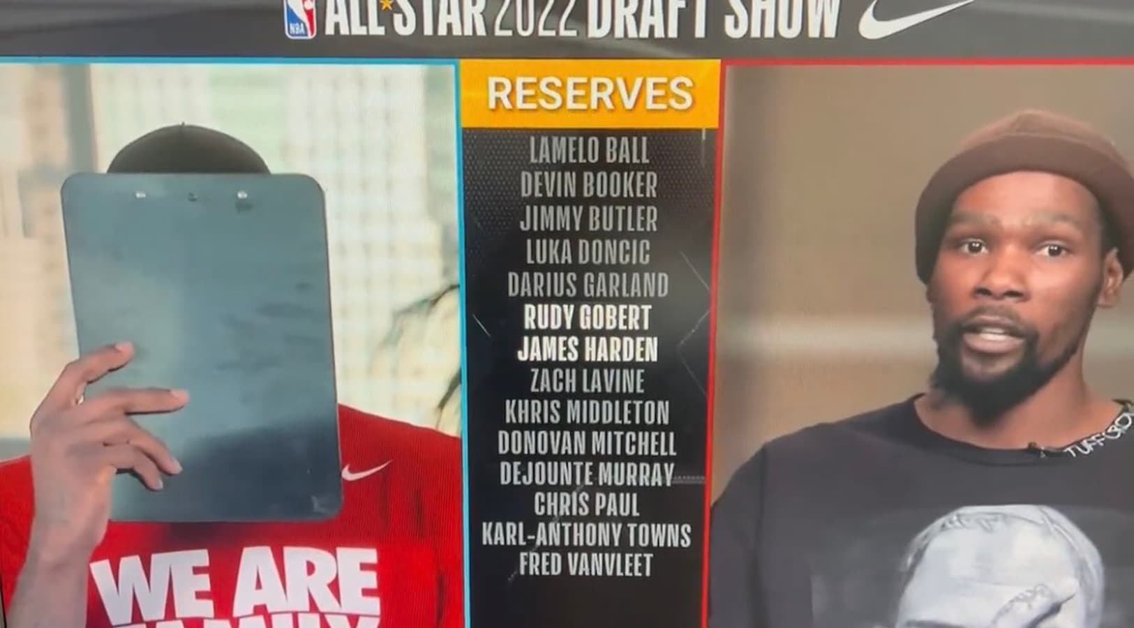 “You can sense the cold vibe” NBA Twitter laughs out loud as Kevin Durant hilariously roasts James Harden while selecting his NBA 2022 All-Star team