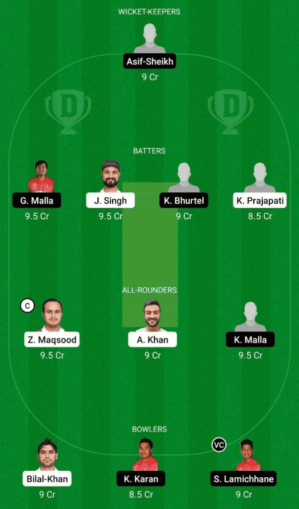 Dream 11 Fantasy Team 2 For OMN vs NEP