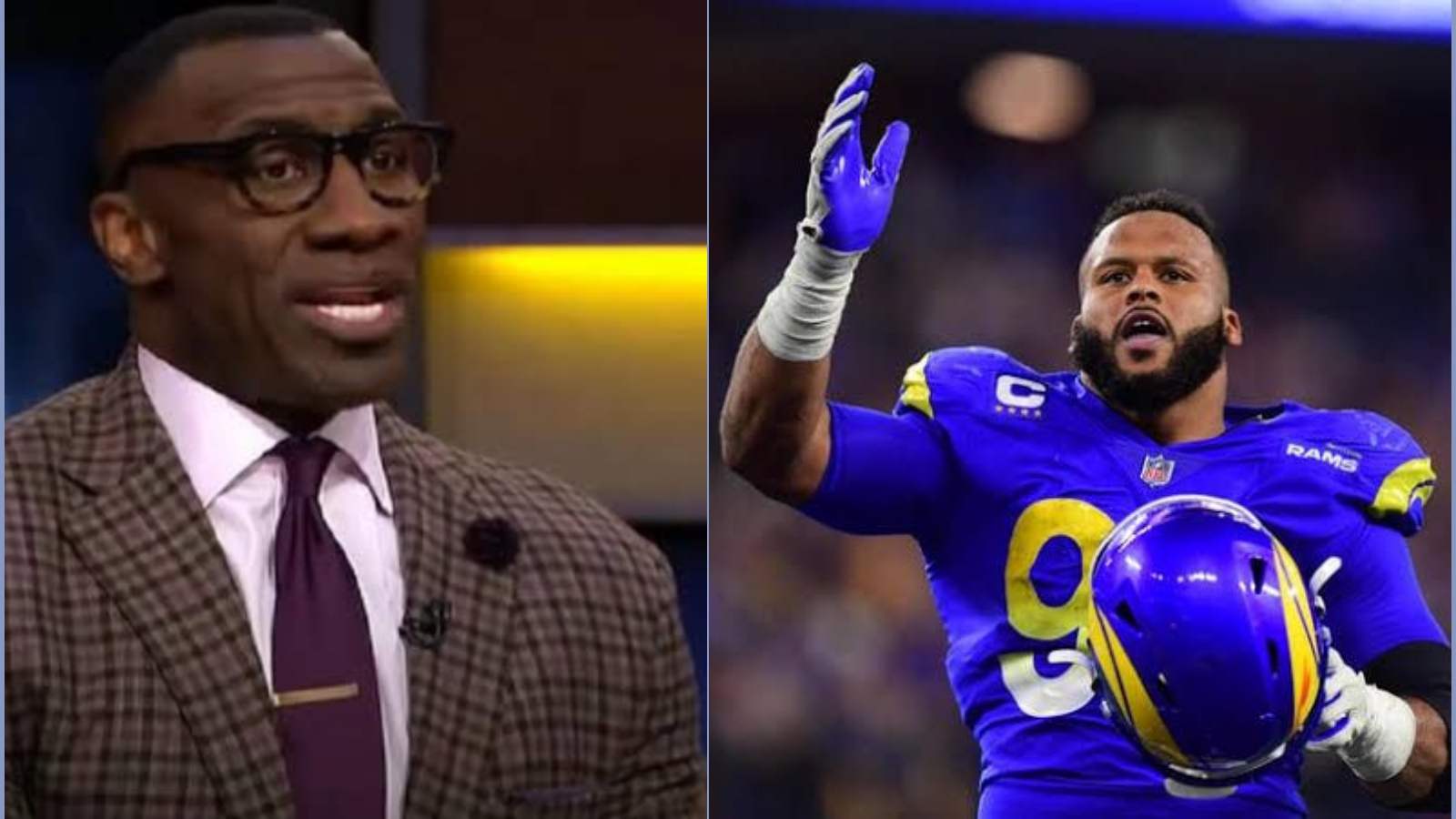 “He’s top 5 of already”- Shannon Sharpe lauds Aaron Donald as one of the best defensive players ever ahead of the Super Bowl