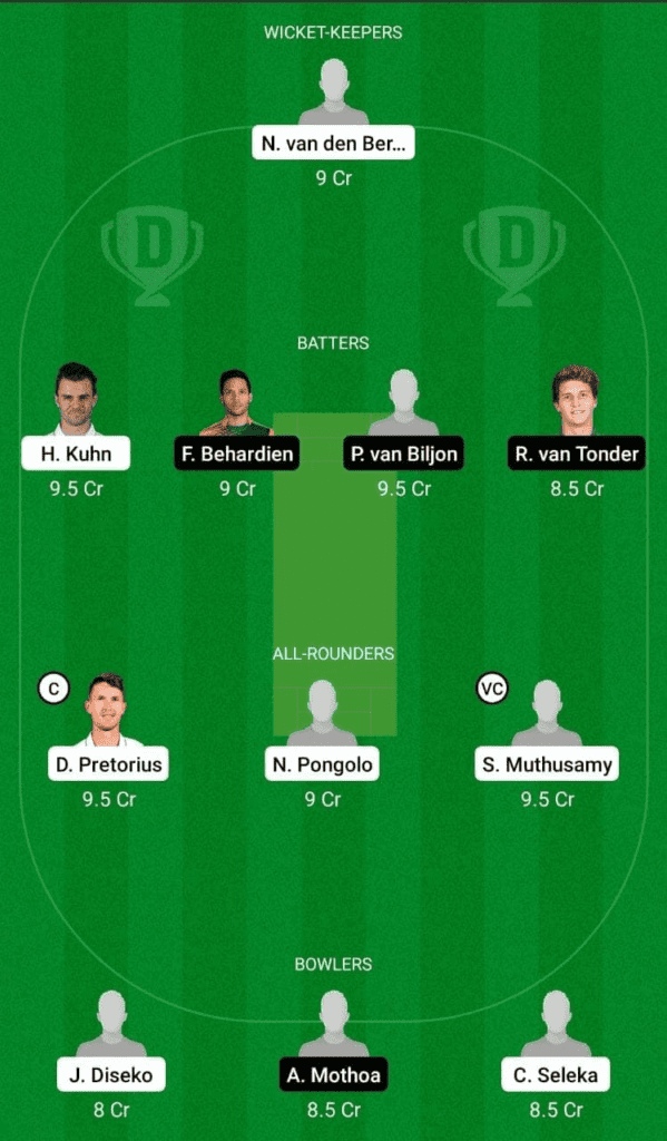 Dream 11 Fantasy Team 1 For North West Dragons vs Knights