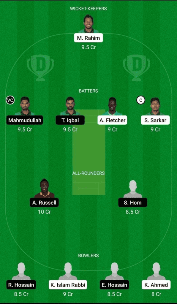 Dream 11 Fantasy Team 1 For KHT vs MGD