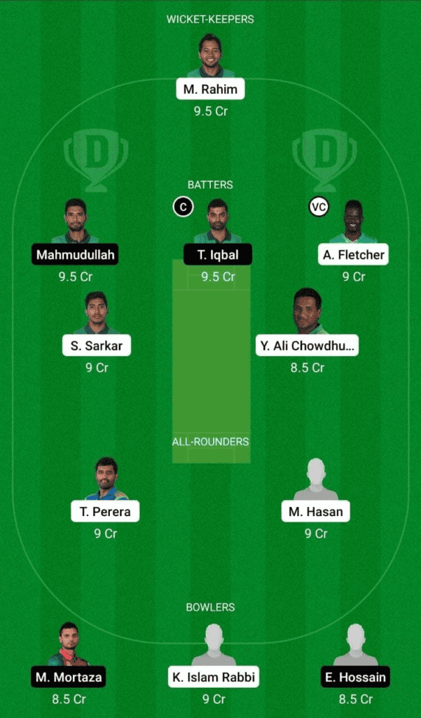 Dream 11 Fantasy Team 2 For KHT vs MGD