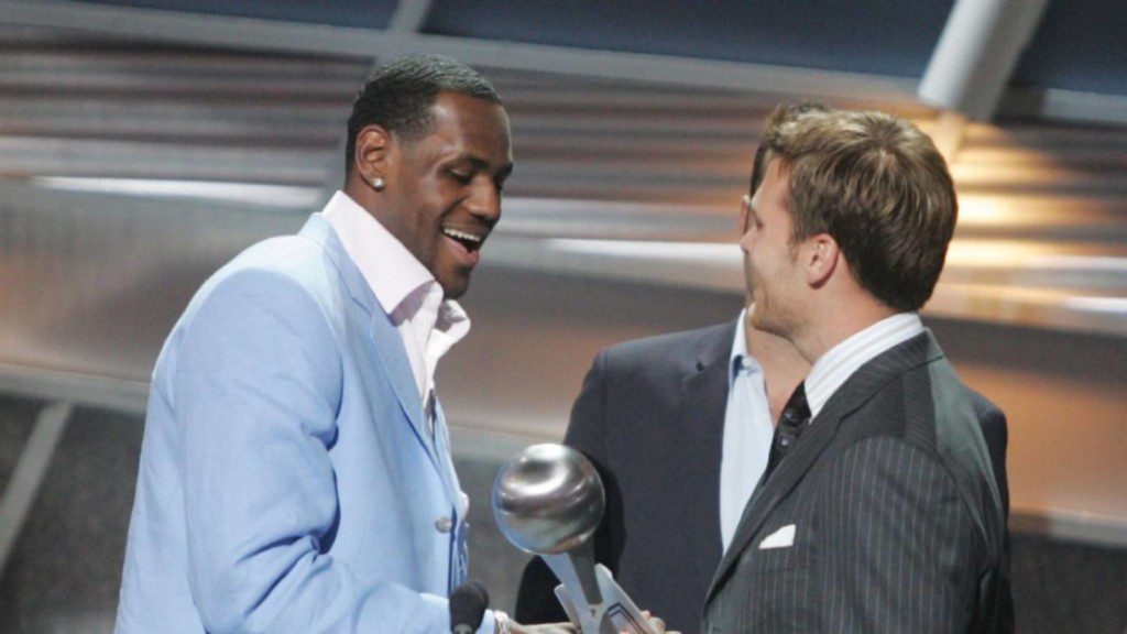 LeBron James with Tom Brady