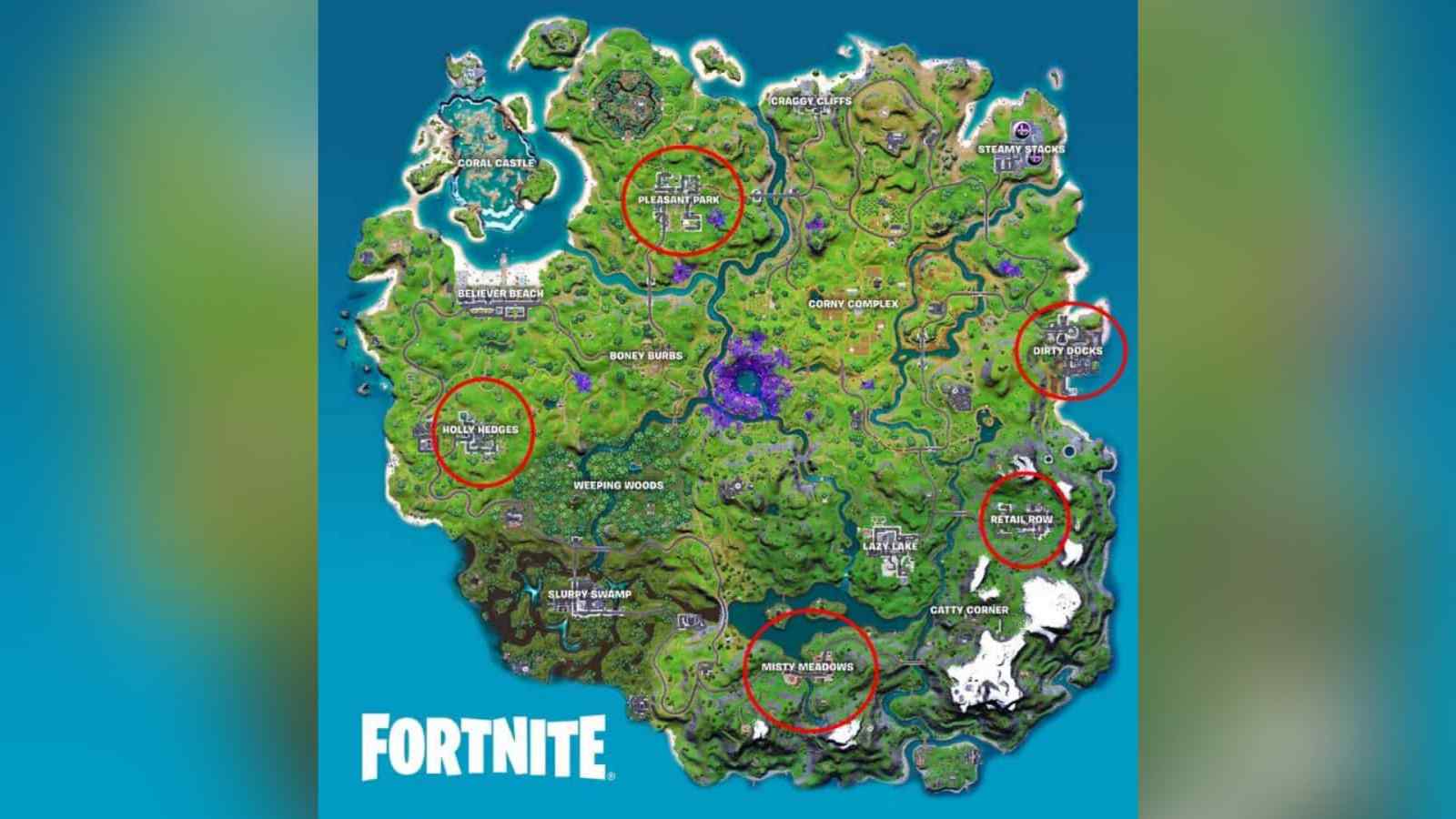 Fortnite Hiding places locations in Chapter 3 Season 1 and how to destroy them