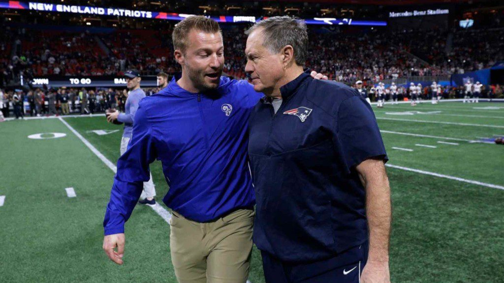 Sean McVay and Bill Belichick