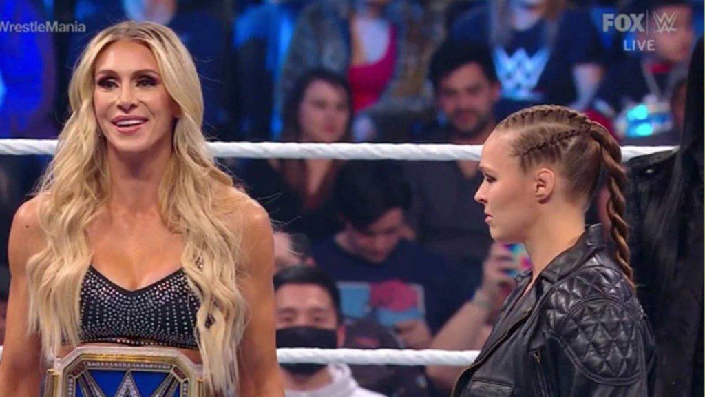 Charlotte Flair and Ronda Rousey on Smackdown