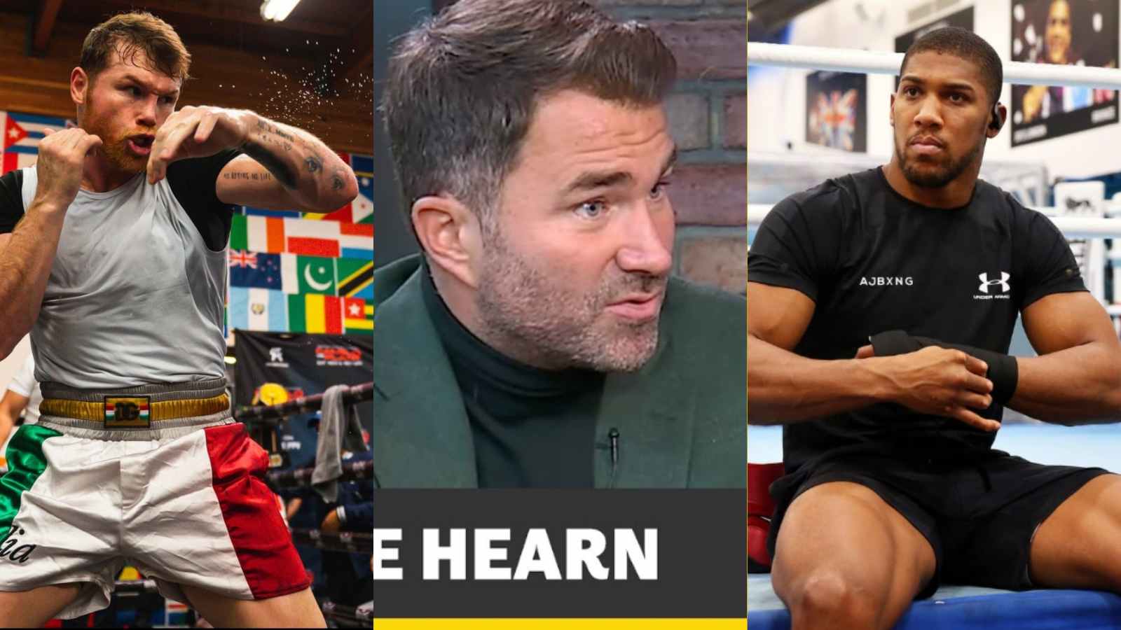 “Thinks he can beat Anthony Joshua”- Eddie Hearn comments on Canelo Alvarez’s unbeatable mentality