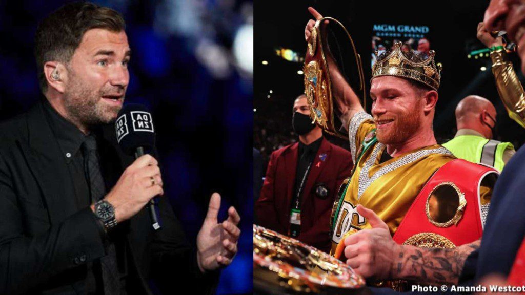 Eddie Hearn(L), Canelo Alvarez(R)