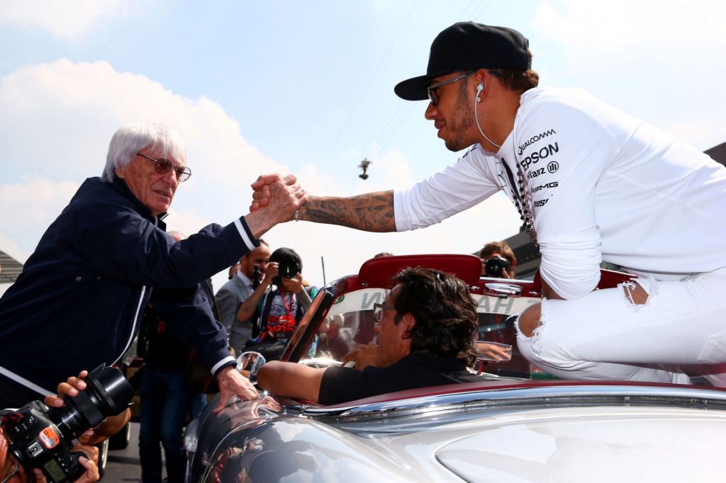 Bernie Ecclestone with Lewis Hamilton