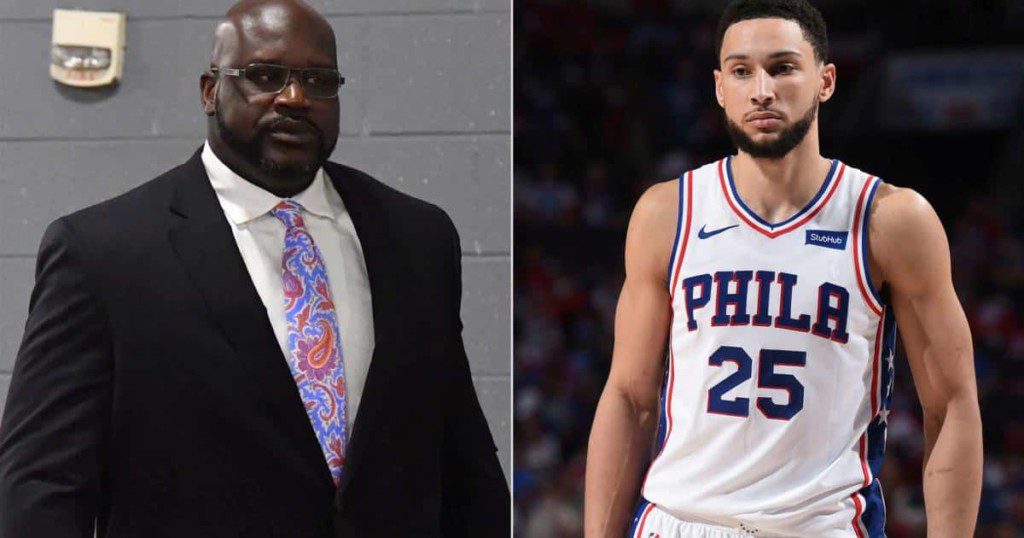 Shaquille O'Neal and Ben Simmons