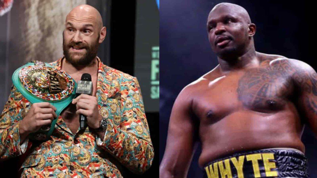 Tyson Fury(L), Dillian Whyte(R)