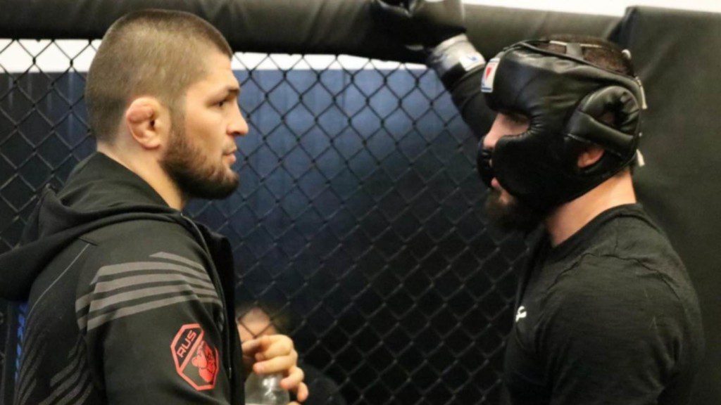 Islam Makhachev and Khabib Nurmagomedov