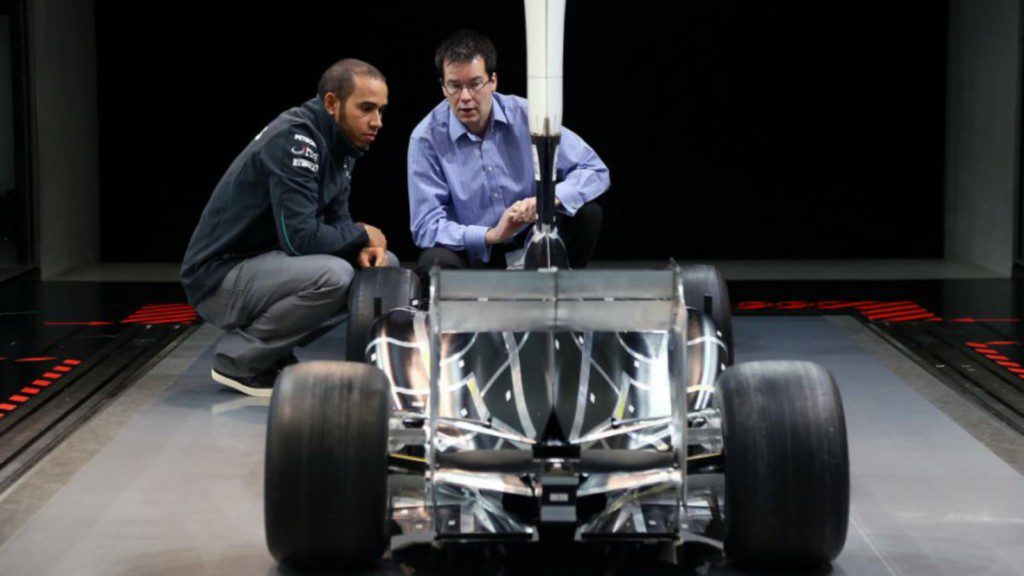 Mike Elliott and Lewis Hamilton