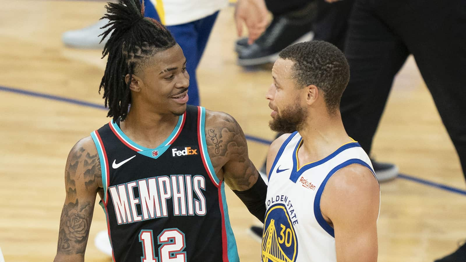 “What da greats do”- Ja Morant praises Stephen Curry for ending shooting slump; Leads charge with 40 point explosion against Rockets