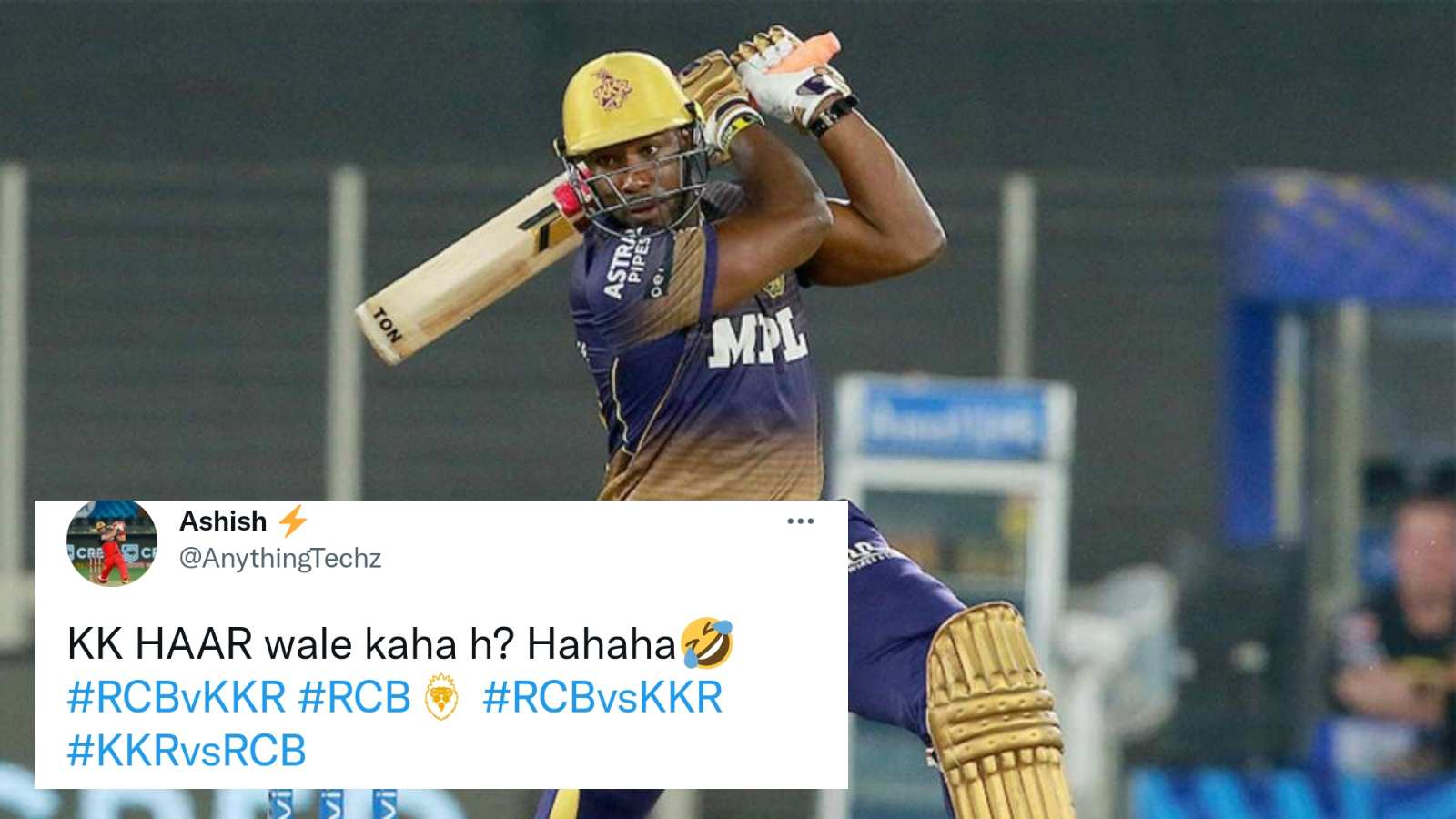 ‘KK Haar wale Kaha hai?’ – Reactions of fans after watching the KKR bat against the RCB.