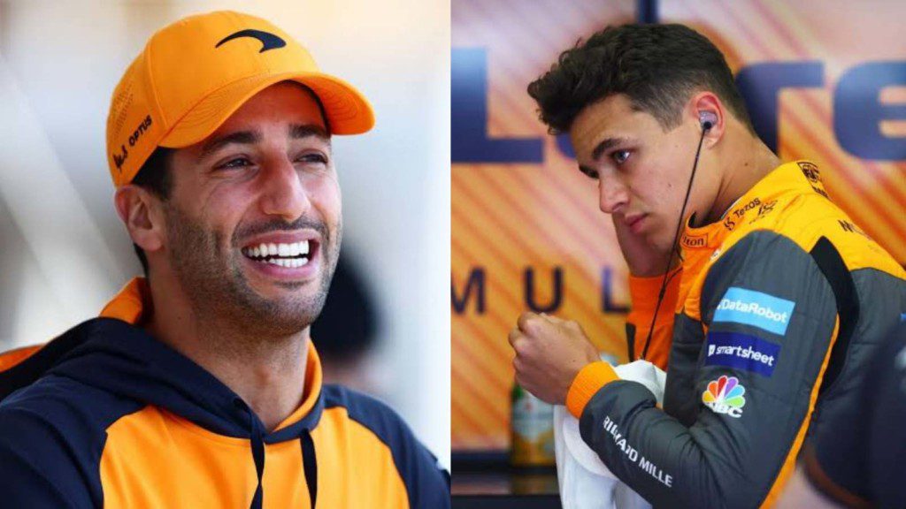 Daniel Ricciardo(on the left) and Lando Norris(on the right)