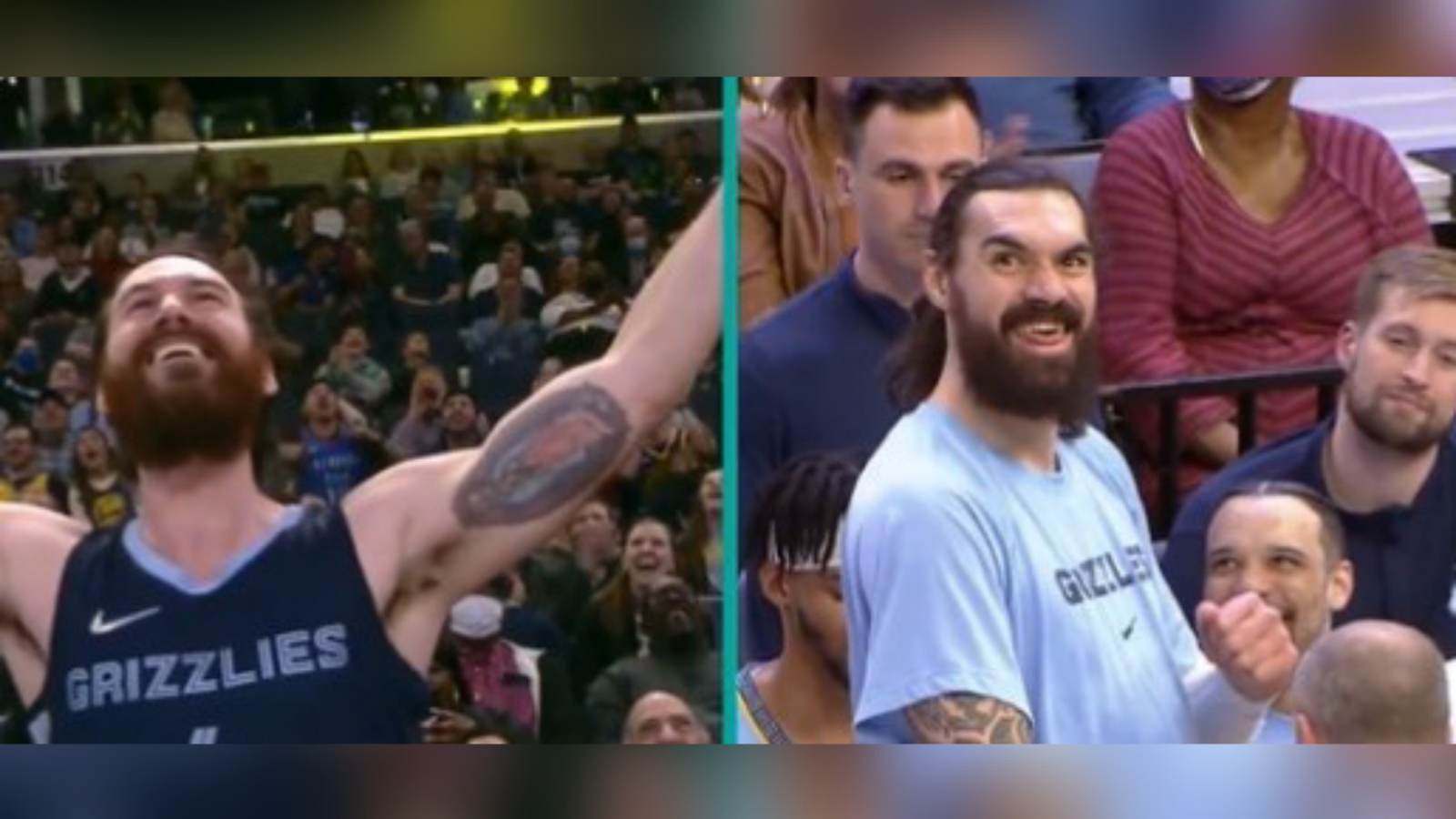 “A stunt double for NBA’s Aquaman” NBA Fans left in splits after Steven Adams doppelgänger shows up at Warriors vs Grizzlies showdown