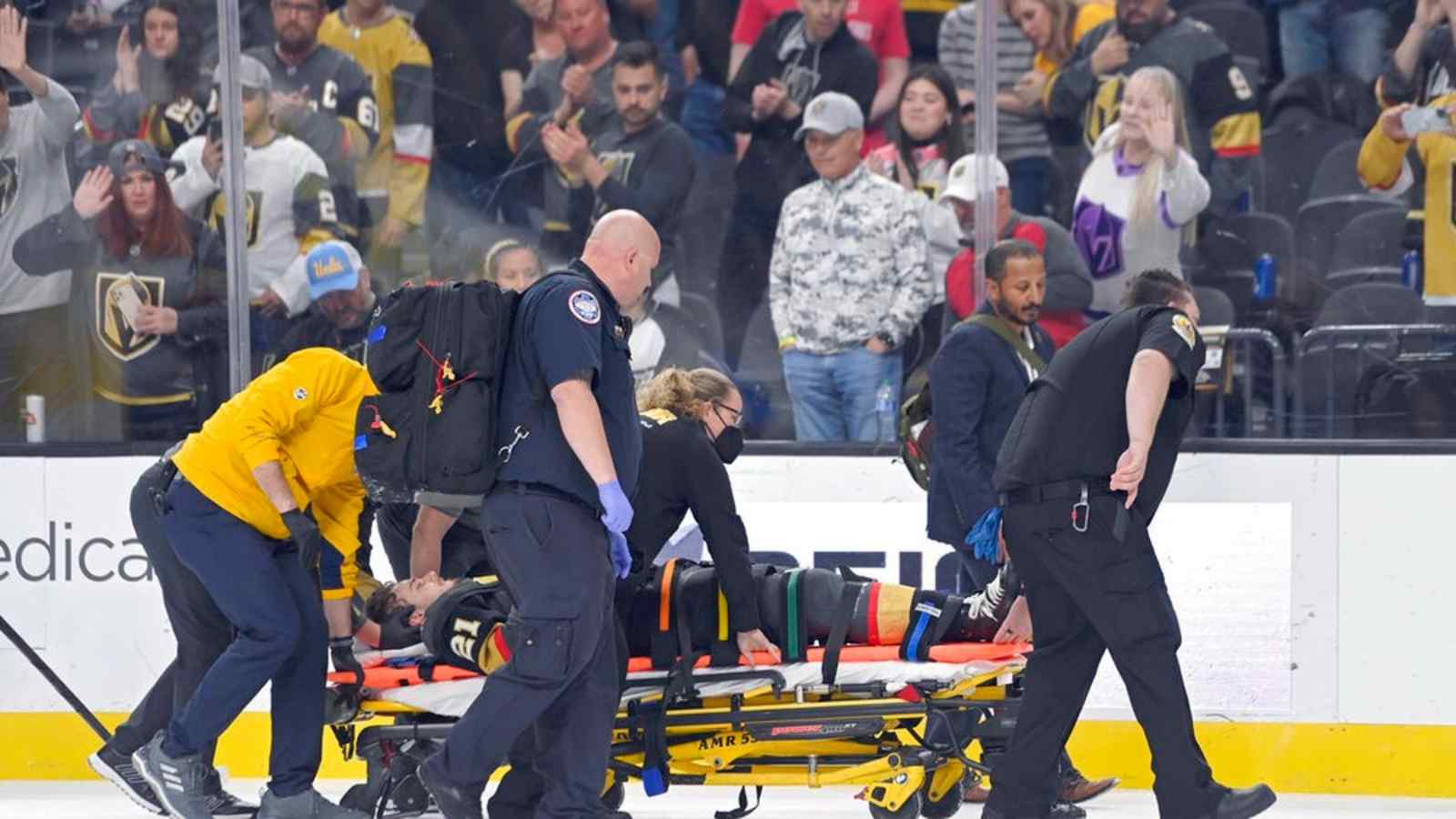 “Out for a little while” – Golden Knights’ Brett Howden’s scary collision on ice…stretchered out