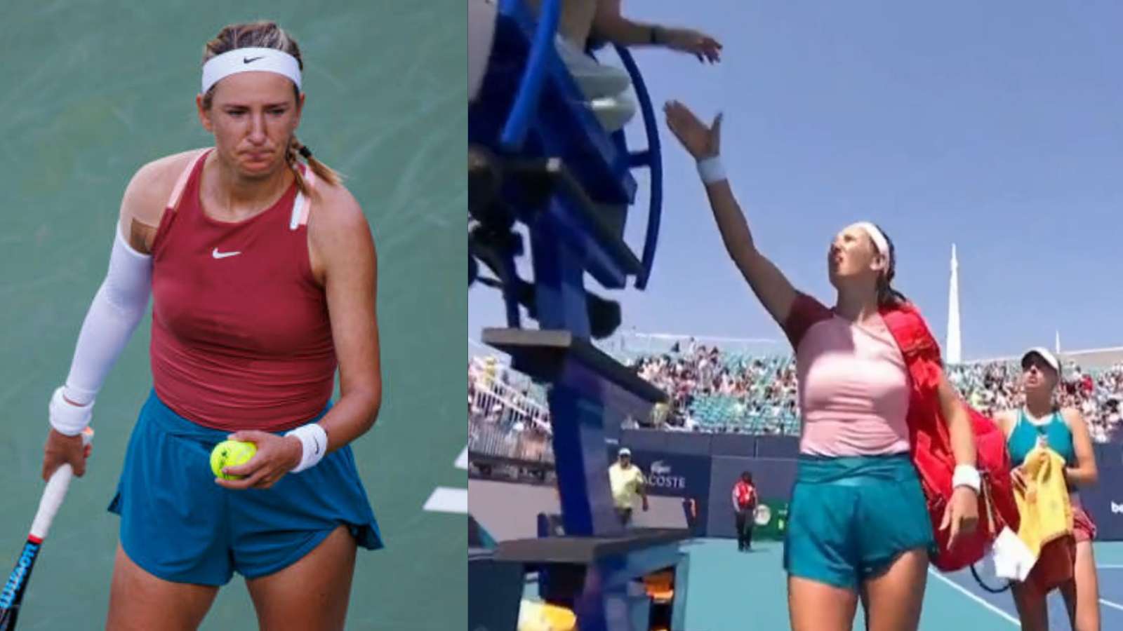 WATCH: ‘Just retire!’ Tennis fans fume over Victoria Azarenka as she walked off mid-match after getting humiliated by 16-year old Linda Fruhvirtova