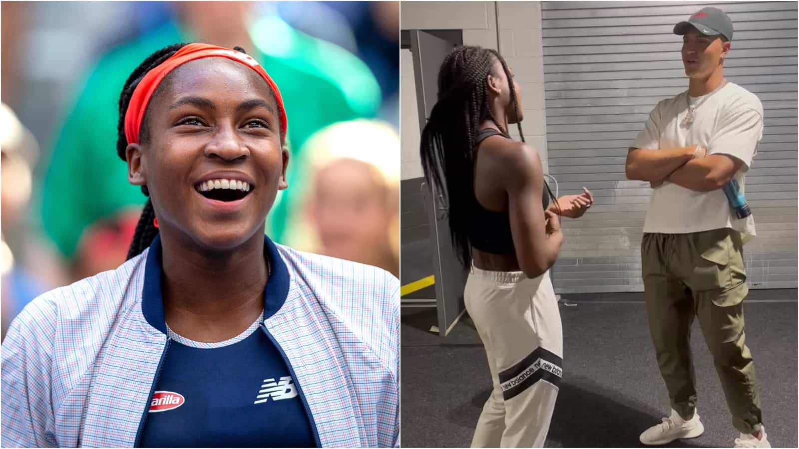 WATCH: Coco Gauff has her fangirl moment with Miami Dolphins star Jalean Phillips at the Miami Open