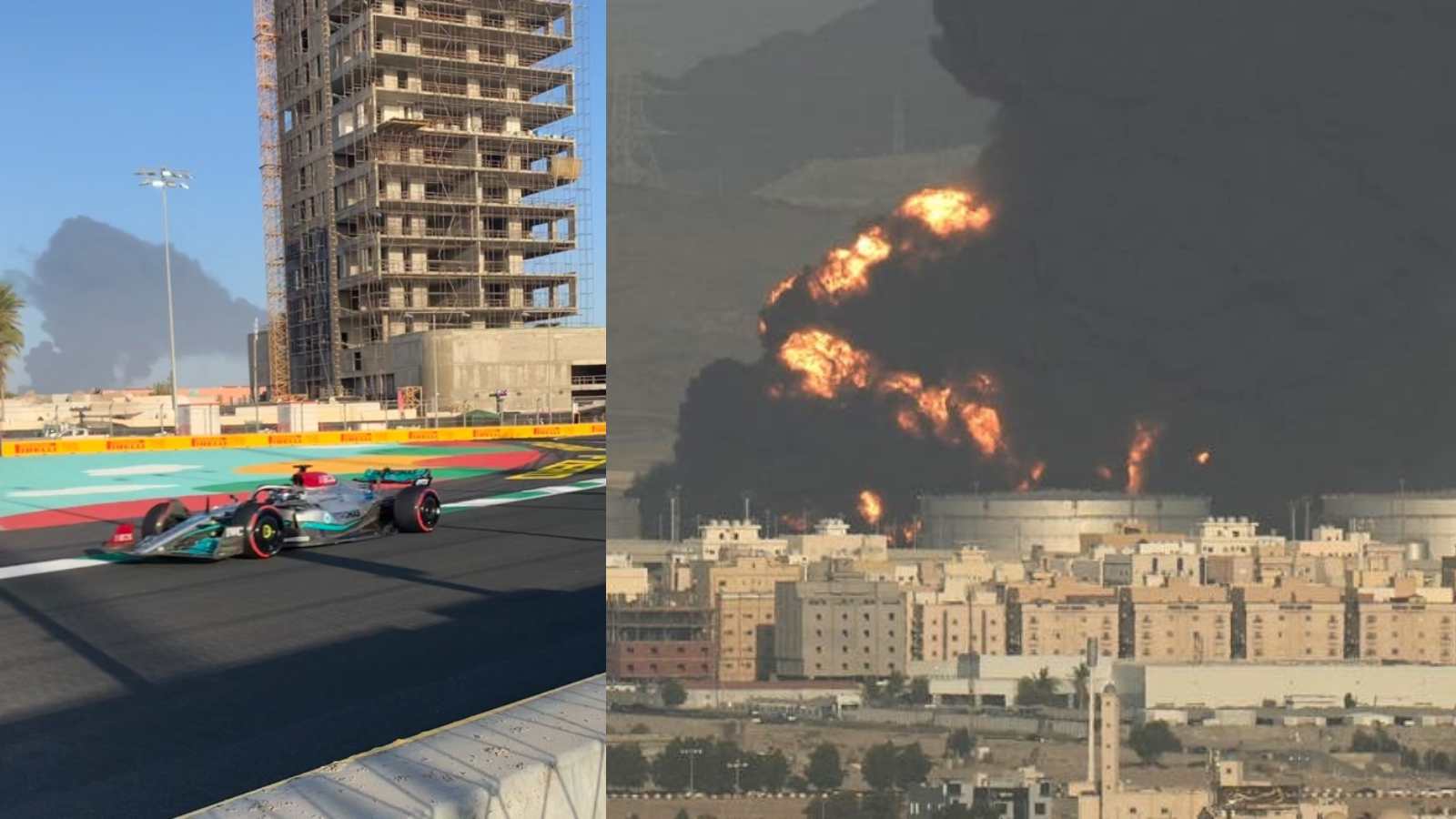 Saudi Arabian GP in doubt as black fumes in nearby facility causes safety concerns after terrorist attack