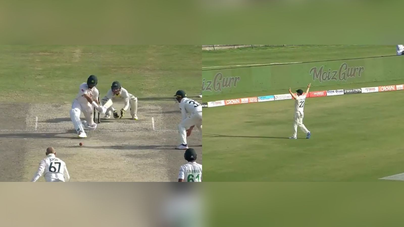 [WATCH] Mitchell Swepson celebrates like Shaheen Afridi after taking a brilliant catch to dismiss Pakistan pacer.