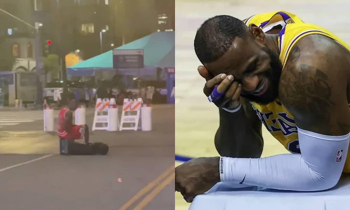 “Both had the night off tonight” LeBron James delivers hilarious response on fan dressed as Michael Jordan waiting for him 