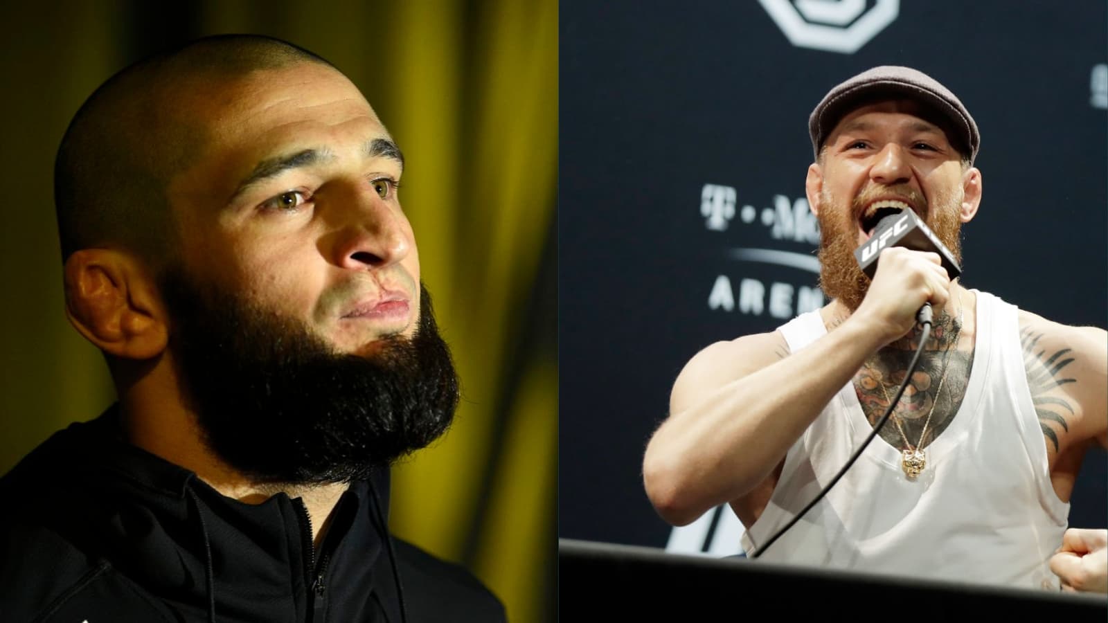 “It can happen” Khamzat Chimaev talks Conor McGregor’s chances of a welterweight title fight before him