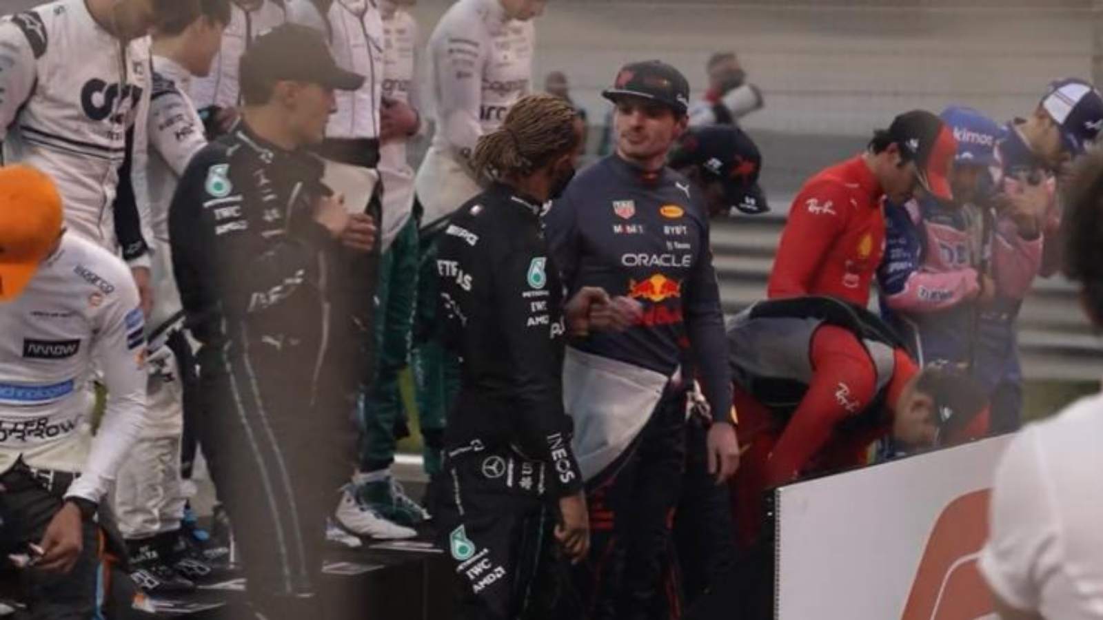 WATCH: Max Verstappen and Lewis Hamilton share a friendly moment at Bahrain GP after intensely-lived 2021 season