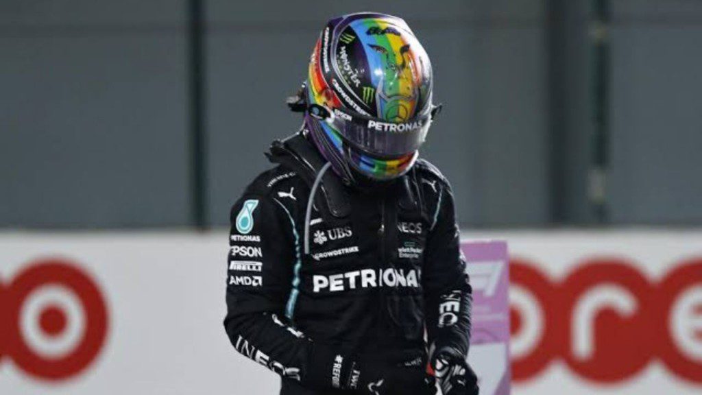 Lewis Hamilton at the Saudi Arabian Grand Prix in 2021