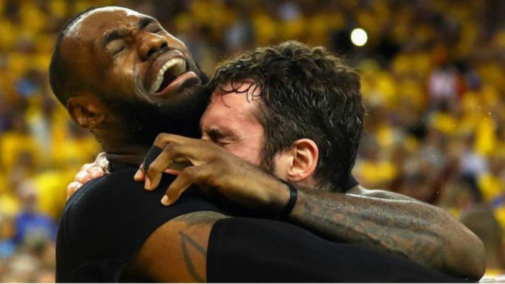 LeBron James and Kevin Love