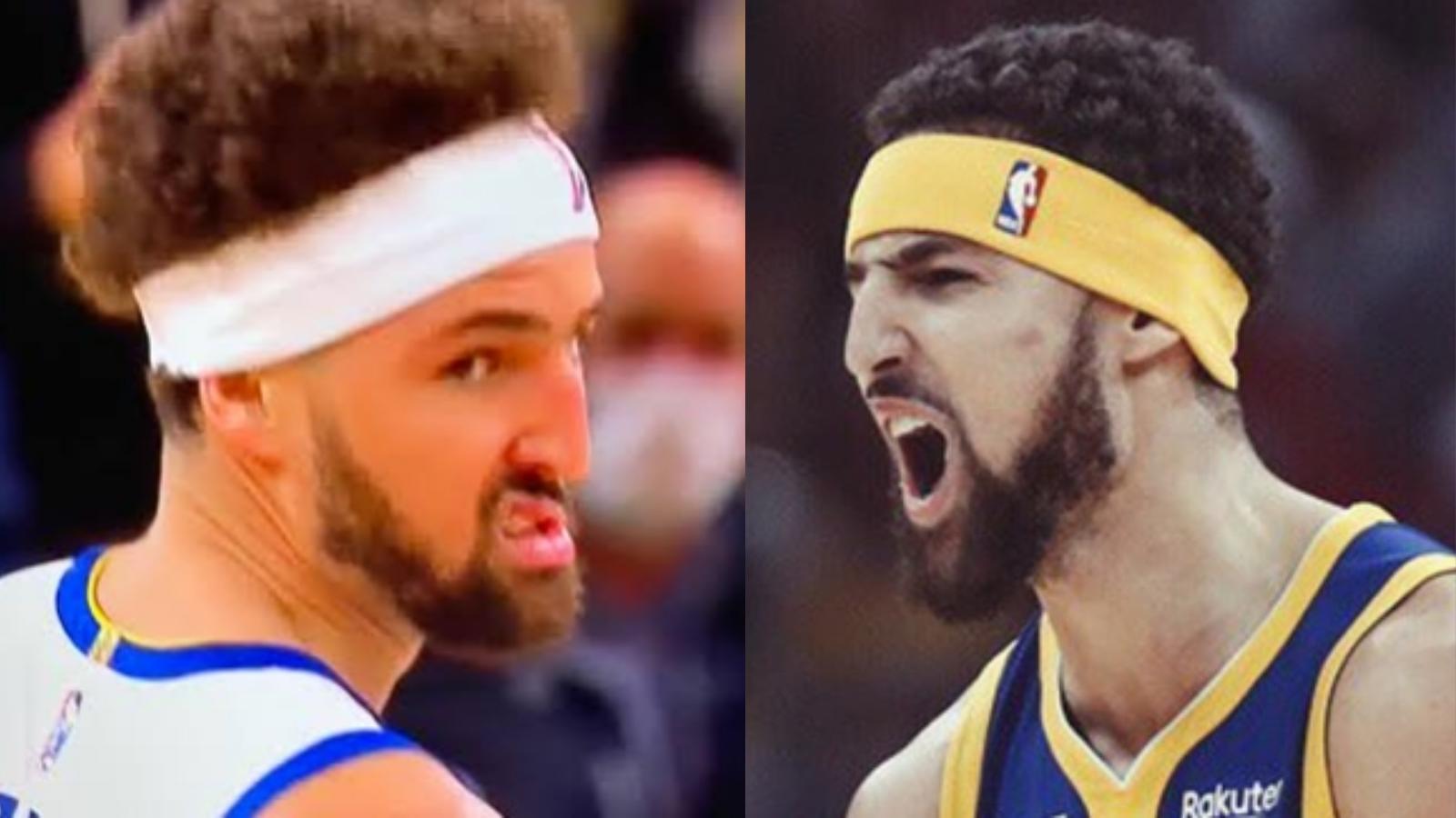 “Fine him $25k” Klay Thompson throws his headband in frustration after being utterly frustrated with Stephen Curry less Warriors