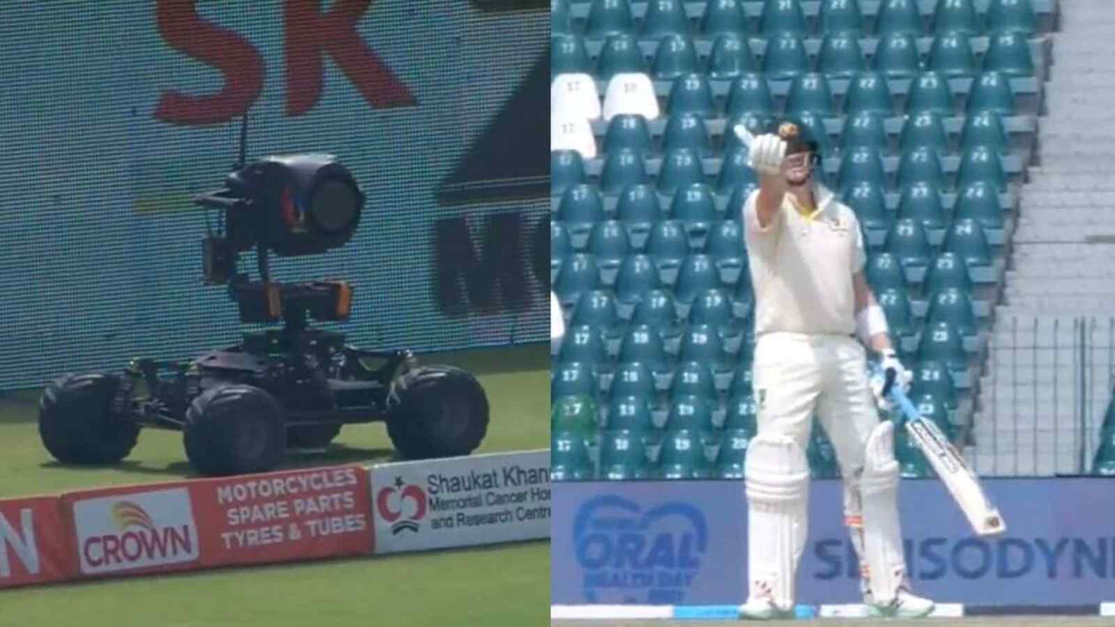 “Stop moving the robot”- Steve Smith irked by a “Buggy Cam”, commentators shocked by the incident