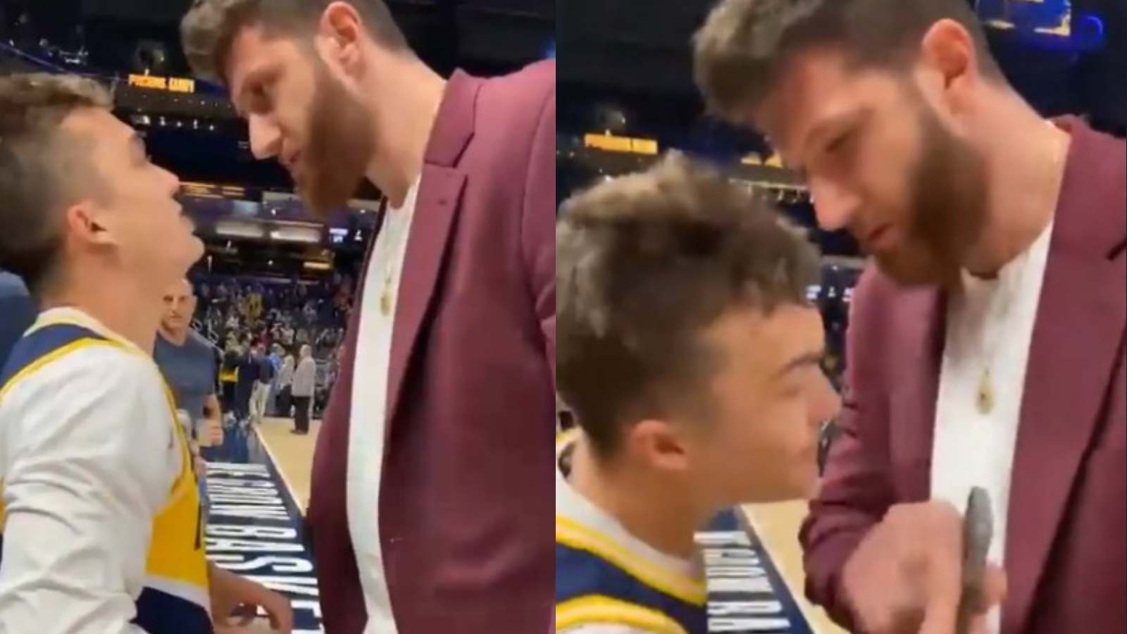 “Why did you throw the phone away?” Twitter left in splits as Jusuf Nurkic ‘needlessly’ stares down a young Pacers fan