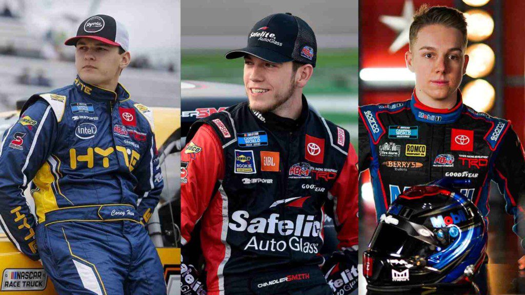 Corey Heim, Chandler Smith and John Hunter Nemechek