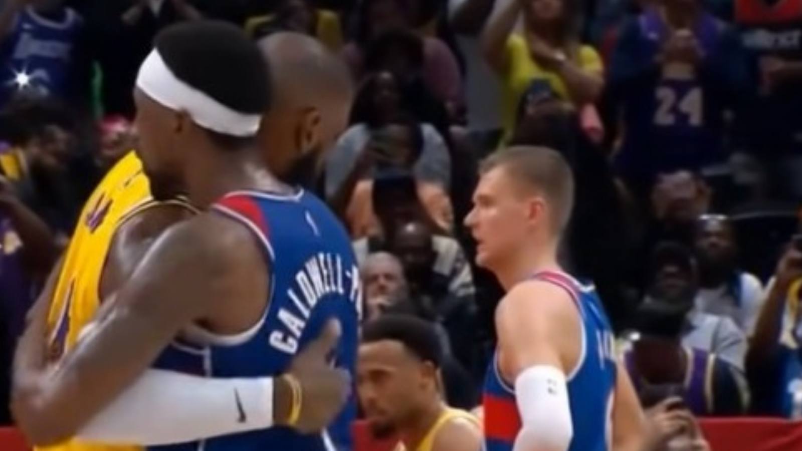 “Don’t get emotional my brother!” Kentavious Caldwell Pope hugs ‘emotional’ LeBron James after passing Karl Malone as 2nd All-Time point scorer