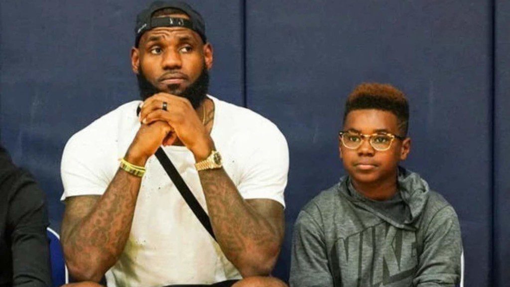 LeBron James with son Bryce James