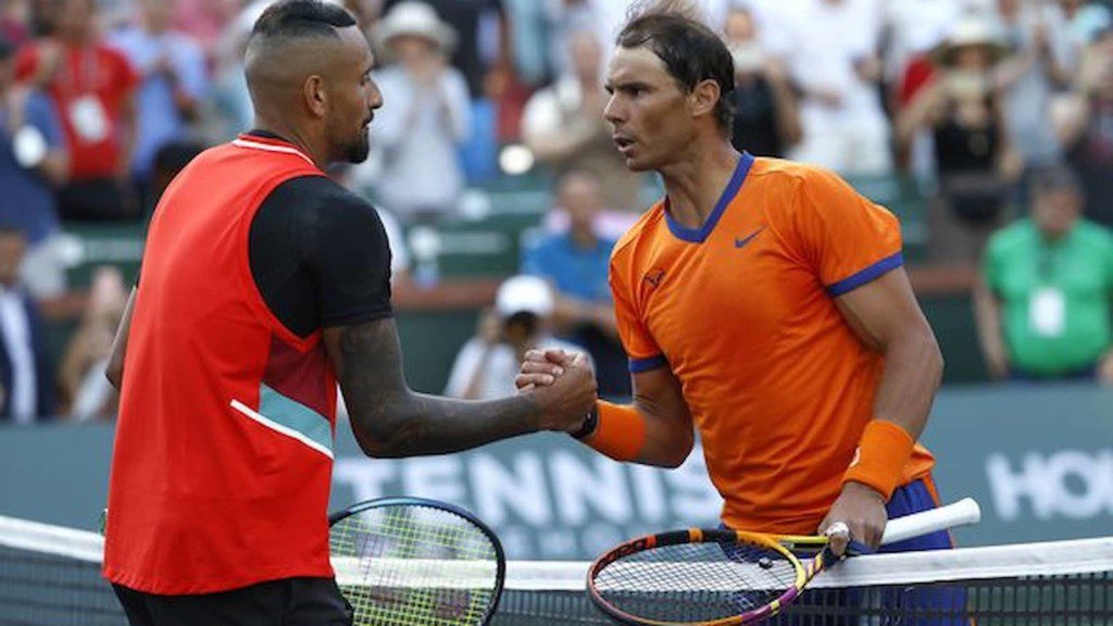 Nick Kyrgios and Rafael Nadal