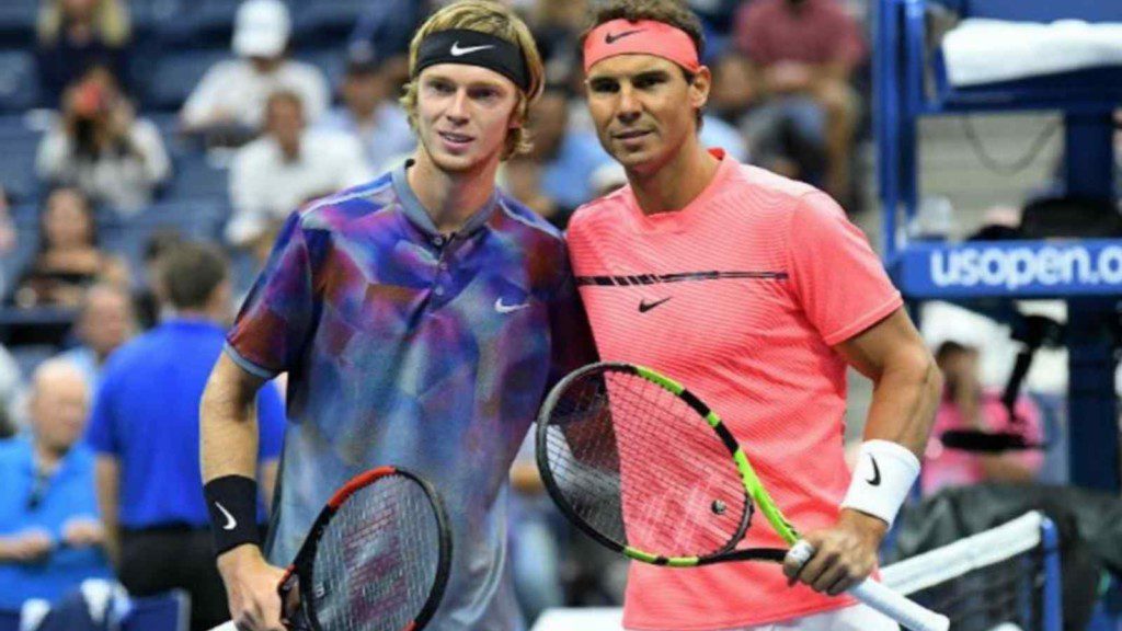 Andrey Rublev and Rafael Nadal