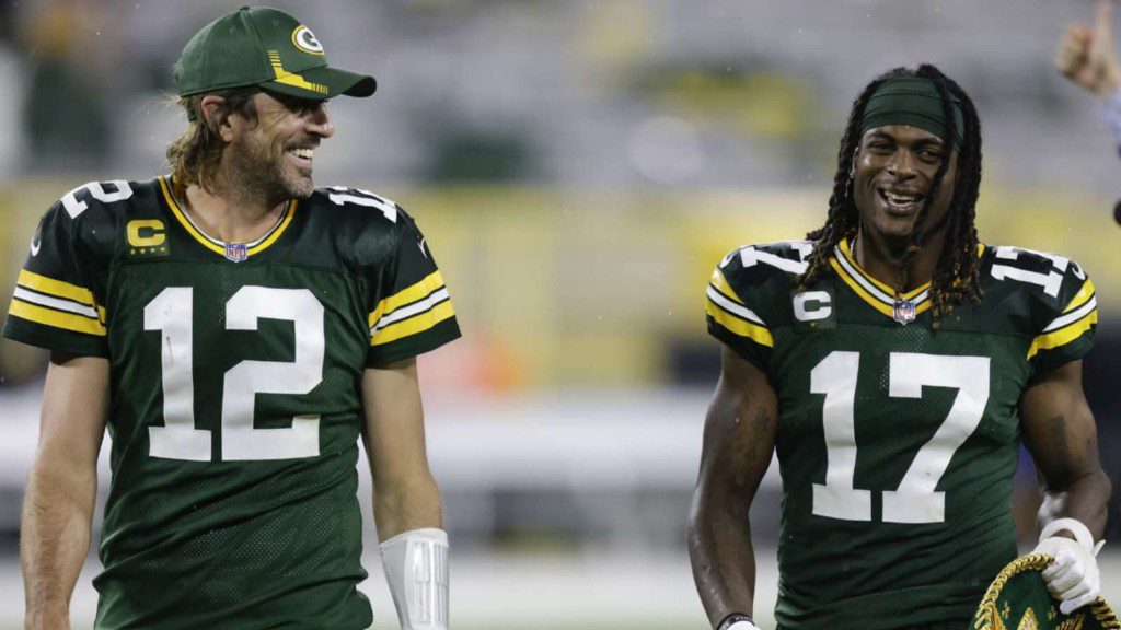 Davante Adams and Aaron Rodgers