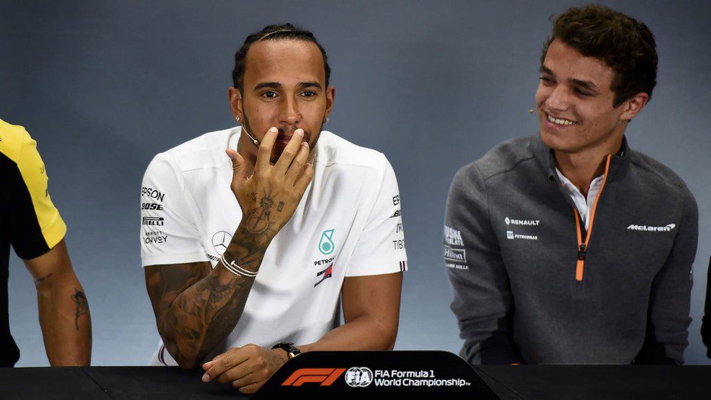 Lewis Hamilton and Lando Norris