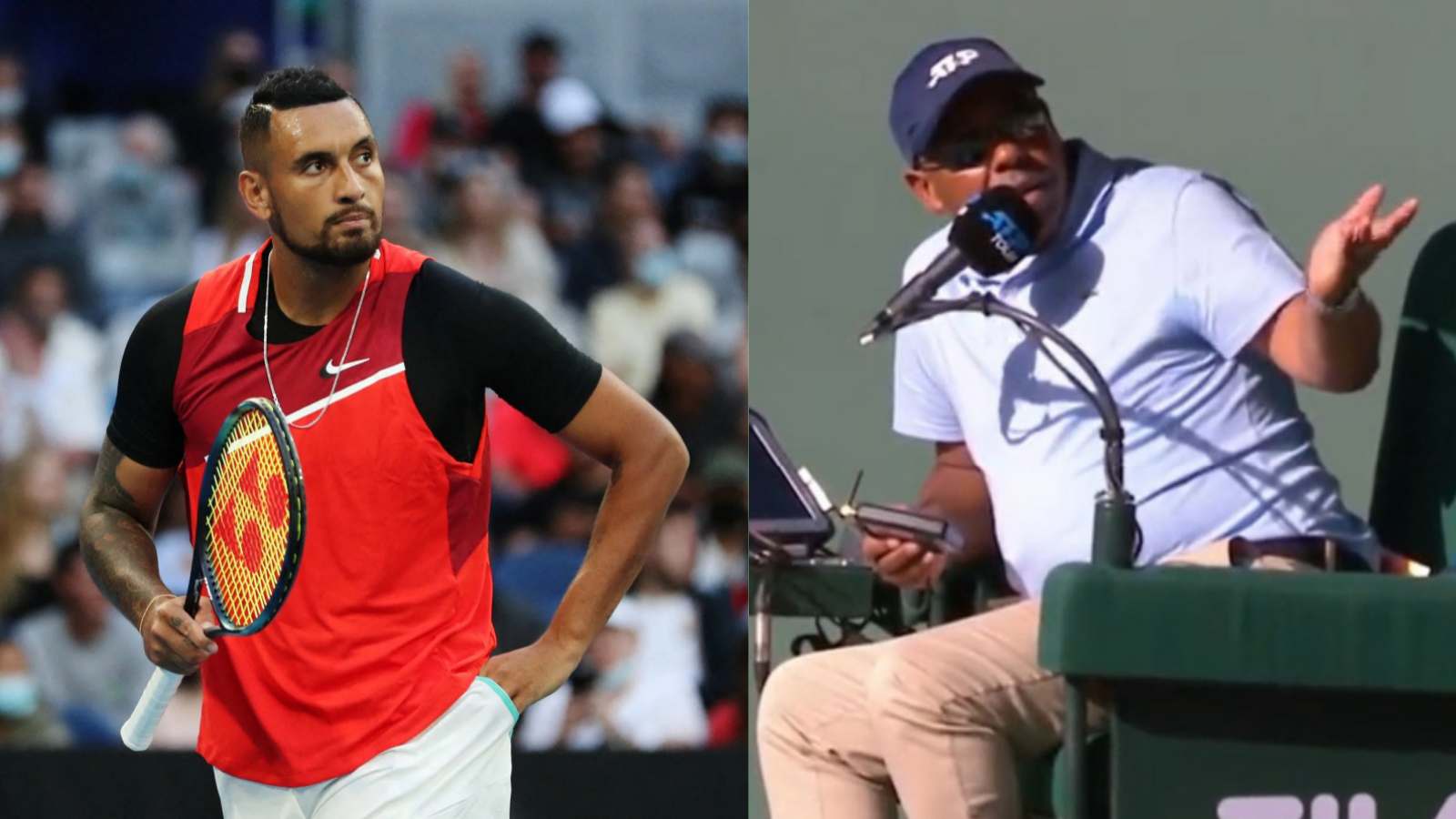 WATCH: “You are the only one screaming” Chair umpire Carlos Bernardes calls out heckler during Nick Kyrgios-Rafael Nadal match at the Indian Wells