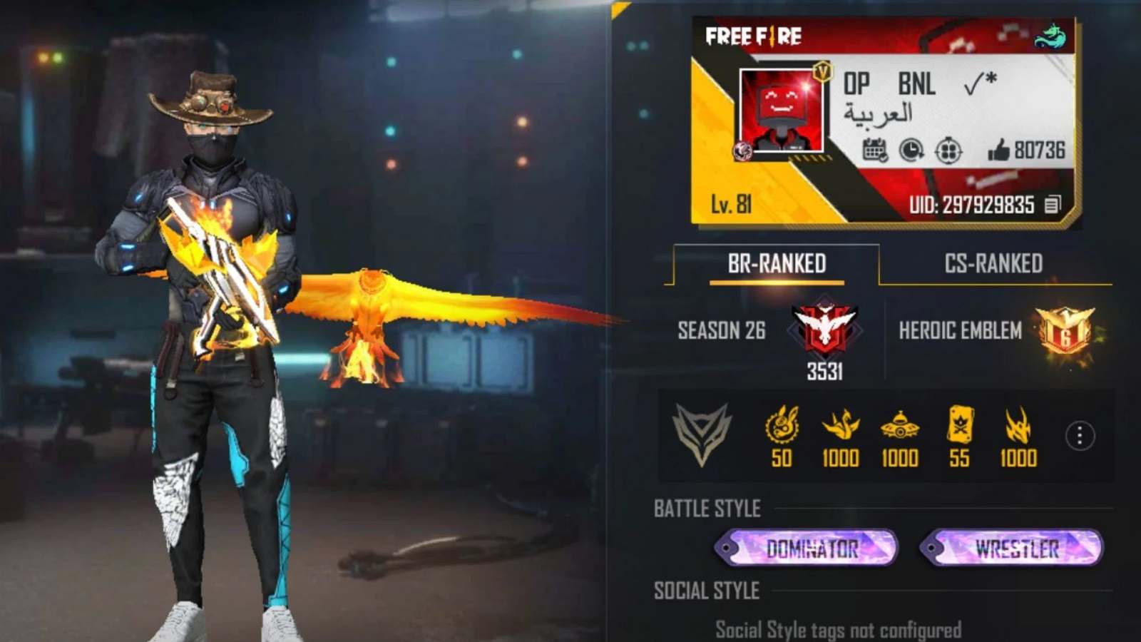 OP BNL Free Fire MAX ID, Stats, K/D Ratio, YouTube Channel, Monthly Income And More For March 2022