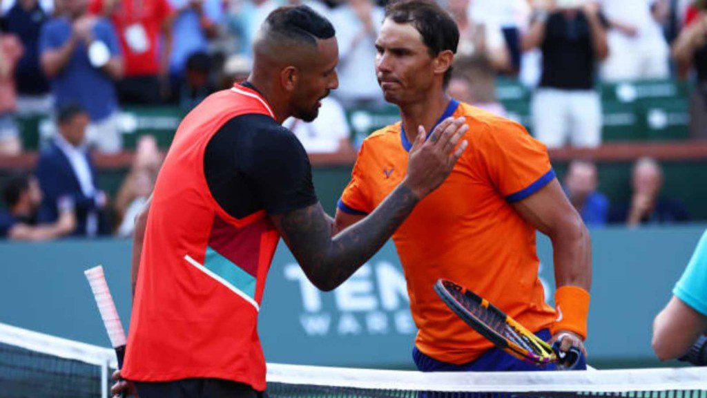 Nick Kyrgios and Rafael Nadal