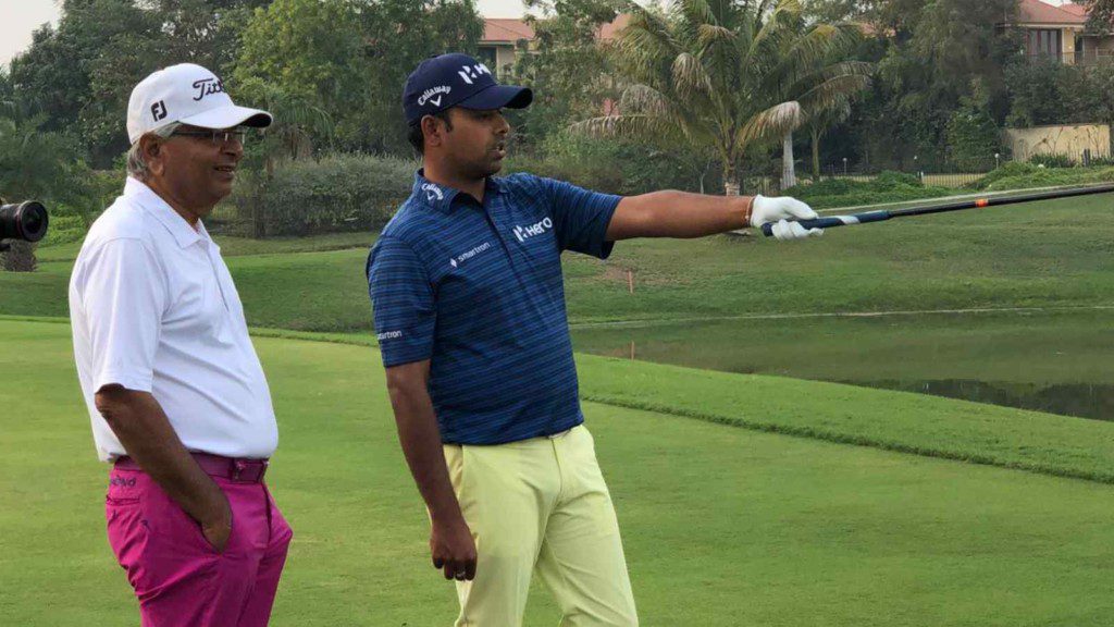 Coach Vijay Divecha with Anirban Lahiri