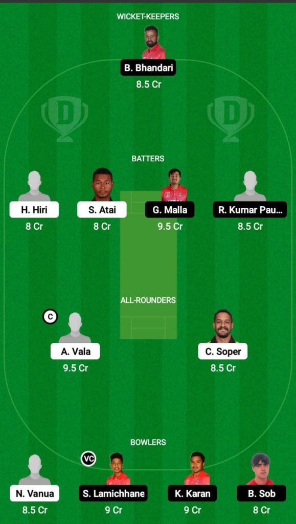 Dream 11 Fantasy Team 1 For PNG vs NEP